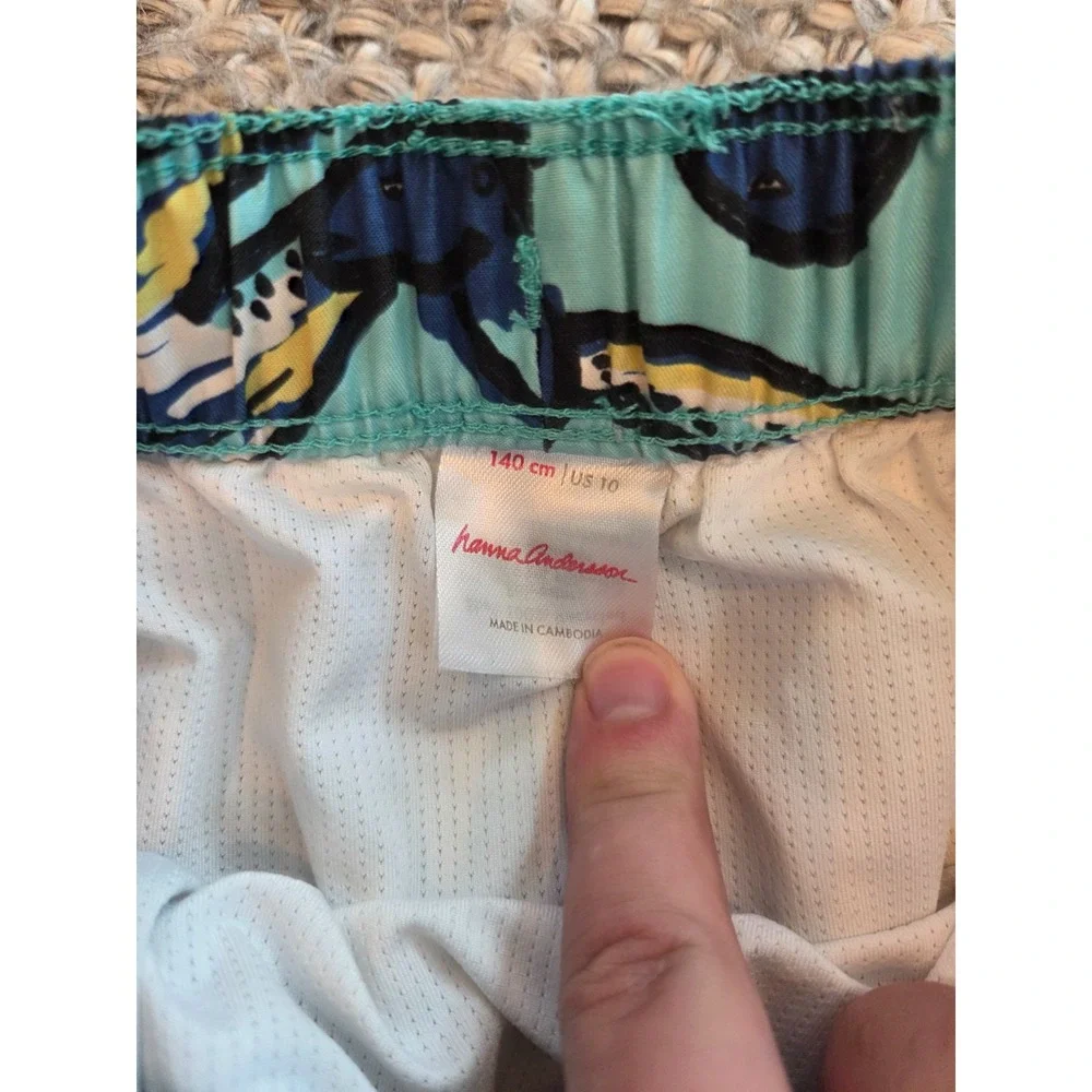 Hanna Andersson Shorts Swim Trunks Blue Dinosaur Boys 140 US 10